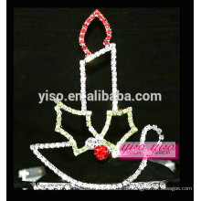 Wunderschöne kristall weihnachten schöne prinzessin kerze tiara